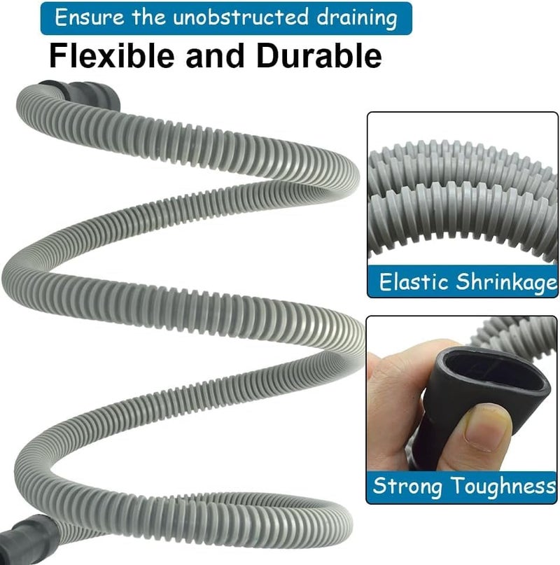 TT FLEX TTFLEX Dishwasher Drain Hose 6 FT, Flexible Discharge Dishwasher Hose with Stainless Steel Clamps, Trim to Fit 11/16", 1", or 1-1/8" Dishwasher End, Fit 5/8", 3/4", or 1" Garbage Disposal/Sink End - Image 5